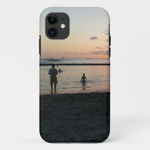 Capa Para iPhone 11 Pôr do sol tropical na praia de Waikiki Oahu Havaí
