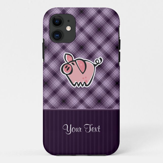 Capa Para iPhone 11 Porco roxo (Verso)