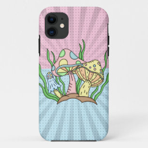 Capa Para iPhone 11 Portobello Mushroom Cute Pastel