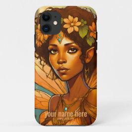 CAPA PARA iPhone 11 PORTRAIT BLACK GIRL WOODLAND FAIRY TERTHONAS