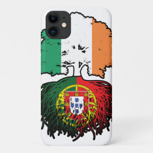 Capa Para iPhone 11 Portugal Portugal Irish Tree Roots Flag