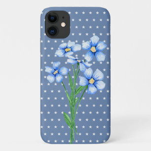 Capa Para iPhone 11 posições azuis em estrelas brancas