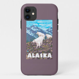 Capa Para iPhone 11 Poster das viagens vintage das cabras de