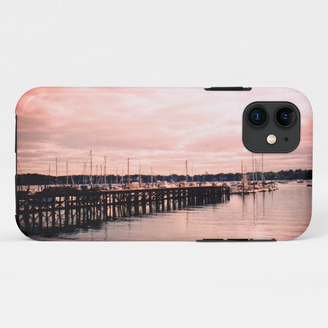 Capa Para iPhone 11 Poster de Boat Dock (Verso (horizontal))