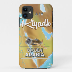 Capa Para iPhone 11 poster de viagens vintage da Arábia Saudita de Ri