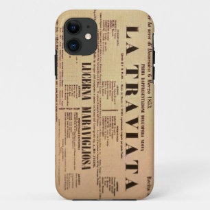 Capa Para iPhone 11 Poster La Traviata World Premiere (1853)