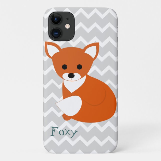 Capa Para iPhone 11 Pouco design do Fox vermelho (Verso)
