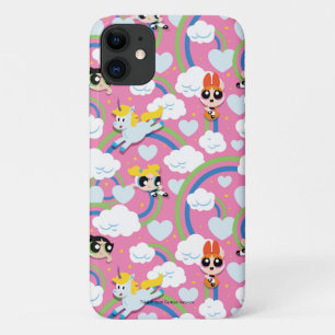 Capa Para iPhone 11 Powerpuff Girls & Donny Rainbow Patterno