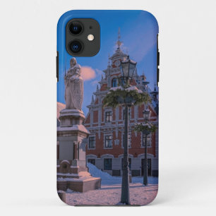 Capa Para iPhone 11 Praça da Prefeitura de Riga no inverno