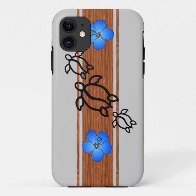 Capa Para iPhone 11 Prancha retro de Honu (Verso)