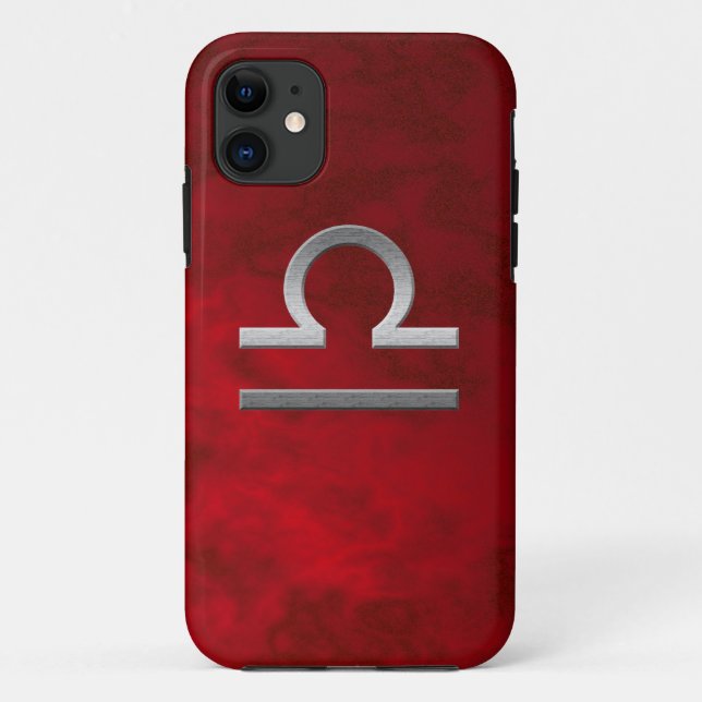 Capa Para iPhone 11 prata libra - vermelho (Verso)