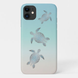 Capa Para iPhone 11 Prateados Estilo de Praia Turquesa Costeira