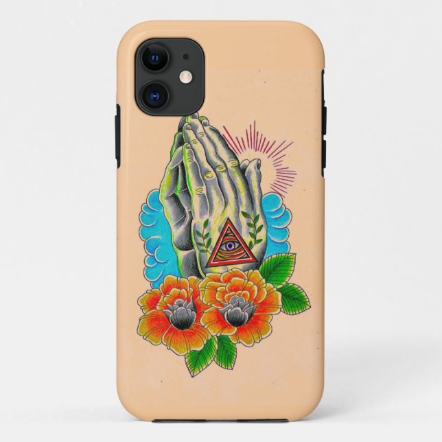 Capa Para iPhone 11 praying hands (Verso)