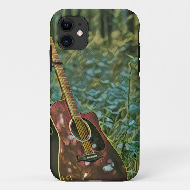 Capa Para iPhone 11 Presente de aniversário guitarrista (Verso)