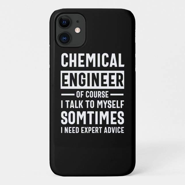 Capa Para iPhone 11 Presente de Engenheiro Químico Engraçado (Verso)