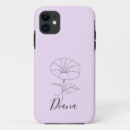 Capa Para iPhone 11 Presente de Flor de Nascimento Glória da Manhã de