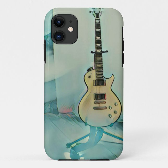 Capa Para iPhone 11 presente de guitarra clássico para pai (Verso)