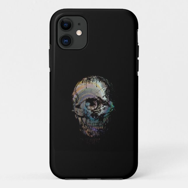 CAPA PARA iPhone 11 PRESENTE DE HALLOWEEN DE ESQUELETO DE OLHO CRÂNIO (Verso)