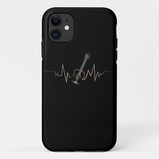 Capa Para iPhone 11 Presente Legal de Pulso de Violão Acústico para de (Verso)