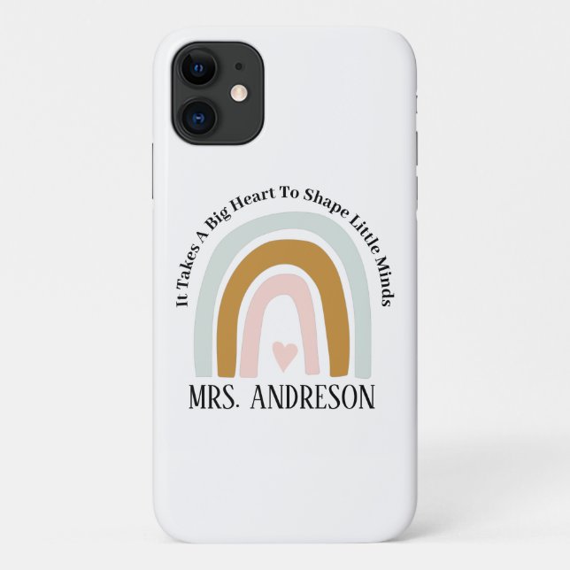 Capa Para iPhone 11 Presente Personalizado para Professor, Nome Person (Verso)