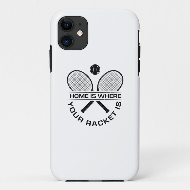 Capa Para iPhone 11 Presente tênis | Tênis Racket Sports Tênis Court (Verso)