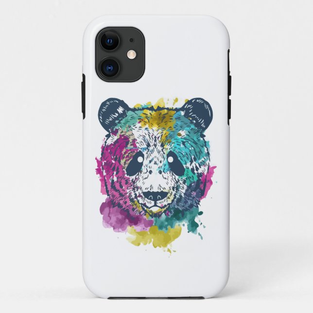 Capa Para iPhone 11 Presente Urso Legal, Panda Engraçado (Verso)
