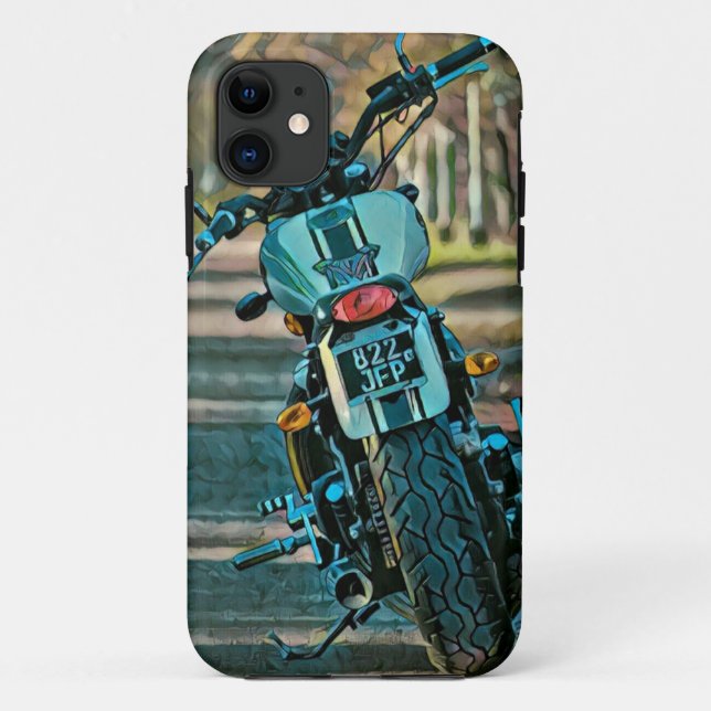 Capa Para iPhone 11 presentes de motocicleta para namorado (Verso)