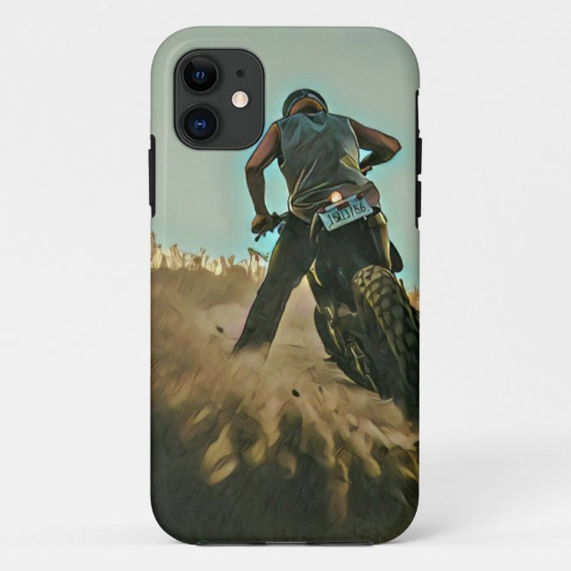 Capa Para iPhone 11 presentes de motocicleta para pai (Verso)