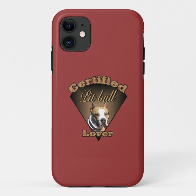 Capa Para iPhone 11 Presentes de Terrier Bull, Bull, na América (Verso)
