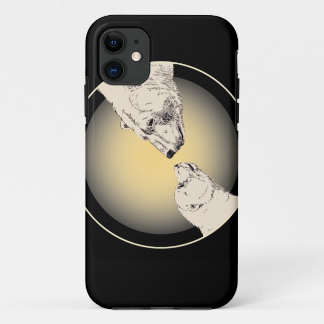Capa Para iPhone 11 Presentes de Urso Polar IPhone 5 Case Wildlife Art (Verso)