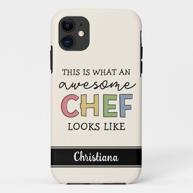 Capa Para iPhone 11 Presentes personalizados incríveis de chef | Melho (Verso)