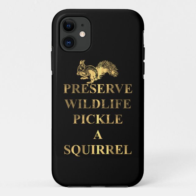 Capa Para iPhone 11 Preservar vida selvagem picar um esquilo (Verso)