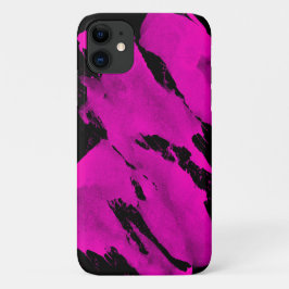 Capa para iPhone 11 Preta e Rosa Brushy