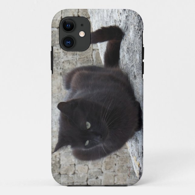 Capa Para iPhone 11 Preto Cat iPhone 5, case-mate (Verso)