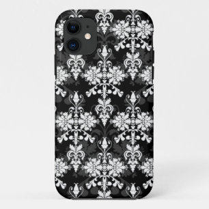 Capa Para iPhone 11 Preto e Branco Duplo Damasko