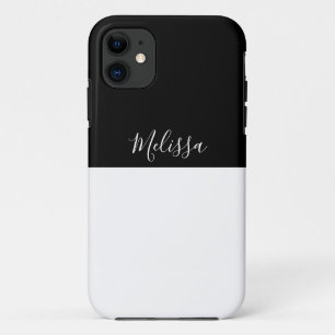 Capa Para iPhone 11 preto e branco minimalista moderno
