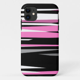 Capa Para iPhone 11 Preto e Branco Rosa