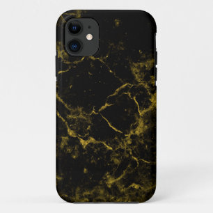 Capa Para iPhone 11 Preto e Dourado Marble Personalizado