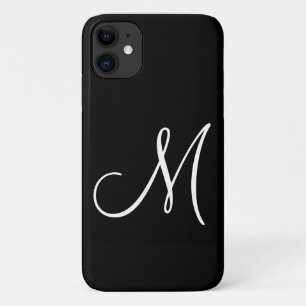 Capa Para iPhone 11 Preto inicial do script chic