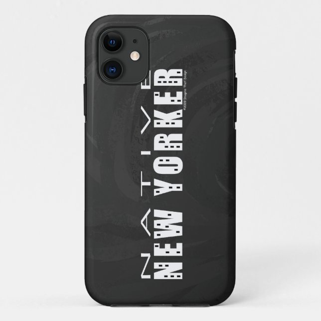 Capa Para iPhone 11 Preto nascido em Nova York (Verso)