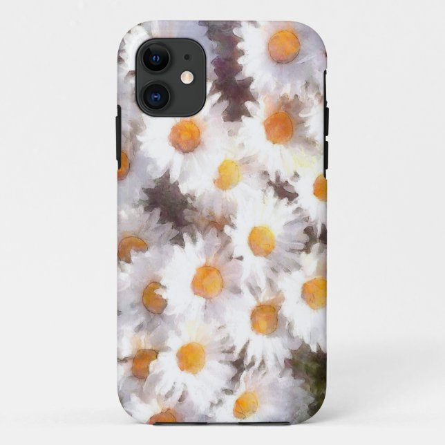 Capa Para iPhone 11 Primavera Daisy Wildflower Watercolor (Verso)
