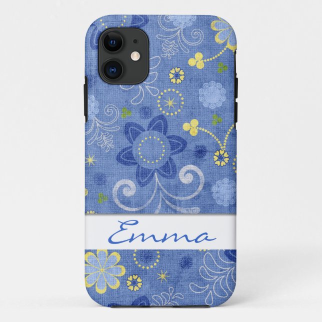 Capa Para iPhone 11 Primavera Denim (Verso)