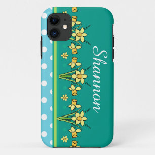 Capa Para iPhone 11 Primavera Sunshine Daffodil Border iPhone 5/5s Cas