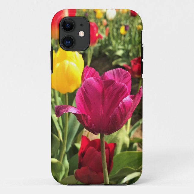 Capa Para iPhone 11 Primavera Tulips, Oregon (Verso)