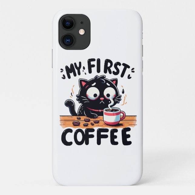 Capa Para iPhone 11 Primeira Aventura com Café Preto (Verso)