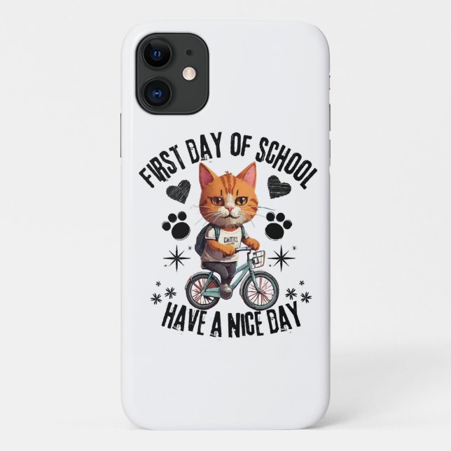Capa Para iPhone 11 Primeiro Dia De Aula Tenha Um Bom Dia (Verso)