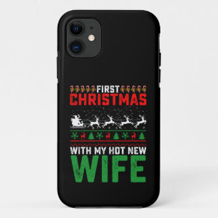Capa Para iPhone 11 Primeiro Natal Com Minha Nova Família De Esposas E
