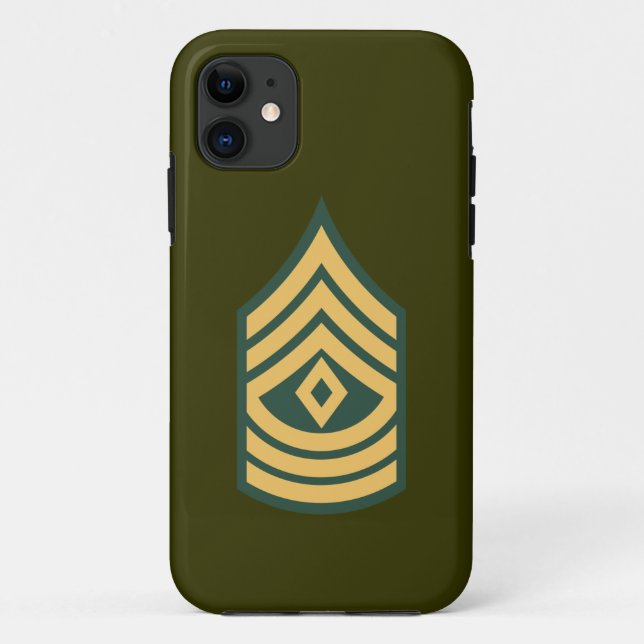Capa Para iPhone 11 Primeiro Sargento do Exército (Verso)