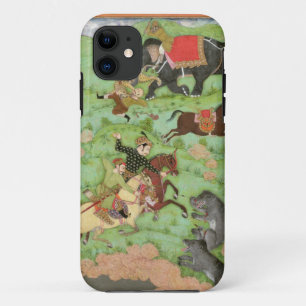 Capa Para iPhone 11 Príncipes de Rajput que caçam ursos; um mahout e