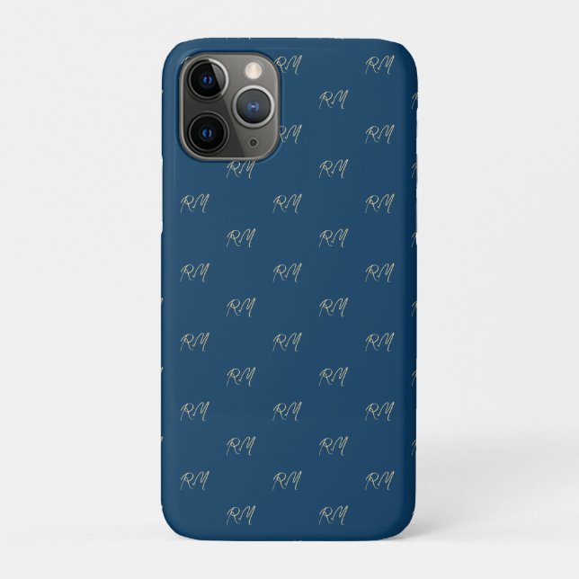 Capa Para iPhone 11 Pro  حروف اسمك الاولى Monogram (Verso)